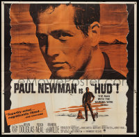 3p0320 HUD 6sh 1963 super close up of Paul Newman as man without conscience, different & ultra rare!