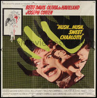 3p0321 HUSH...HUSH, SWEET CHARLOTTE 6sh 1965 Bette Davis, Olivia de Havilland, Robert Aldrich, rare!