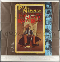 3p0324 LIFE & TIMES OF JUDGE ROY BEAN 6sh 1972 John Huston, Amsel art of Paul Newman, rare!