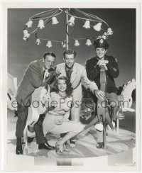 3p1939 DOWN TO EARTH candid 8.25x10 still 1947 Rita Hayworth, Parks, Platt & director Hall by Scott!