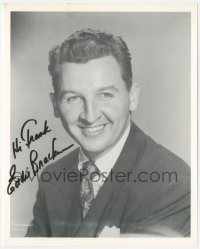 3p1945 EDDIE BRACKEN signed 8x10 REPRO photo 1996 great smiling portrait wearing suit & tie!