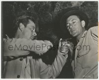 3p1955 FOR WHOM THE BELL TOLLS candid 7.75x9.5 still 1943 oil sprayed on Gary Cooper to look sweaty!