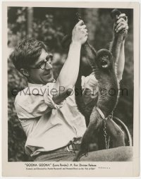 3p1977 GOONA GOONA candid 8x10.25 still 1932 director Armand Denis with African monkey on his lap!