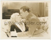 3p1985 HELL'S ANGELS 8x10.25 still 1930 c/u of Ben Lyon about to kiss sexy Jean Harlow, Howard Hughes