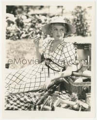 3p2007 IT'S ALL YOURS 8x10 still 1937 c/u of beautiful Madeleine Carroll in picnic scene by Lippman!