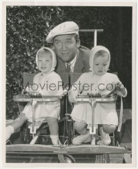 3p2010 JAMES STEWART deluxe 8x10 still 1952 proud father with his twin daughters Judy & Kelly!