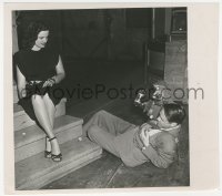 3p2014 JANE RUSSELL 6.75x7.75 still 1947 the sexy actress on stairs posing for photographer!