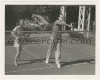 3p2023 JOAN CRAWFORD/FRANCHOT TONE deluxe 8x10 still 1930s husband & wife playing tennis by Graybill!