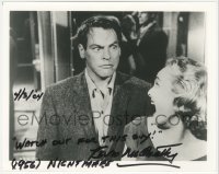 3p2032 KEVIN MCCARTHY signed 8x10 REPRO photo 2004 great c/u glaring at Connie Russell in Nightmare!