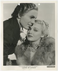 3p2039 LLOYDS OF LONDON 8x10 still 1936 romantic c/u of pretty Madeleine Carroll & Tyrone Power!