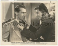 3p2062 MEET JOHN DOE 8x10.25 still 1941 Barbara Stanwyck fixes Gary Cooper's bow tie, Frank Capra!