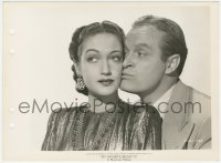 3p2072 MY FAVORITE BRUNETTE 8x11 key book still 1947 Bob Hope kissing sexy Dorothy Lamour's cheek!