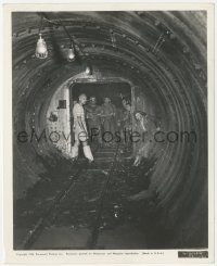 3p2079 NO TIME FOR LOVE candid 8x10 still 1943 director, Colbert, MacMurray, Neal & others in tunnel!