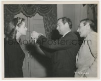 3p2081 NOTORIOUS candid 8.25x10 still 1946 Bergman gets makeup touch up between scenes by Longet!