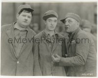 3p2095 PARDON US 7.25x9.25 still 1931 Stan Laurel & Oliver Hardy in prison w/ Walter Long by Stax!