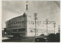 3p2122 RKO RADIO PICTURES 7x10 still 1930s cool exterior view of the movie studio with posters!