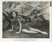 3p2123 ROAD TO ZANZIBAR 8x10 still 1948 c/u of sexy naked Dorothy Lamour covered only by ferns!