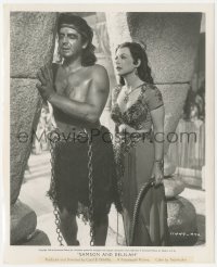 3p2129 SAMSON & DELILAH 8.25x10 still 1949 Hedy Lamarr & blind Victor Mature meet for the last time!