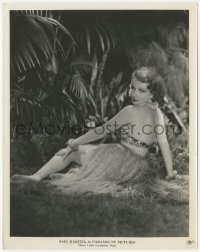 3p2133 SARI MARITZA 8x10.25 still 1932 sexy pseudo-Austrian Paramount star in tropical grass skirt!