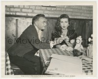 3p2138 SCARLET STREET candid 8x10 still 1945 Edward G. Robinson & Joan Bennett going over lines!