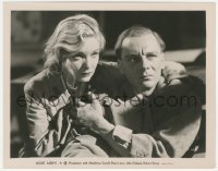 3p2139 SECRET AGENT 8x10.25 still 1936 Alfred Hitchcock, c/u of worried Madeleine Carroll & Gielgud!