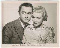 3p2140 SECRET AGENT 8x10.25 still 1936 c/u of Robert Young & Madeleine Carroll, Alfred Hitchcock!