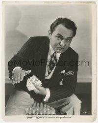 3p2155 SMART MONEY 8x10.25 still 1931 Edward G. Robinson showing his full house with kings & aces!