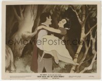 3p2157 SNOW WHITE & THE SEVEN DWARFS color-glos 8x10 still 1937 iconic scene of prince holding her!