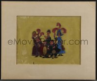 3p0181 MARY POPPINS matted animation cel 1964 Pearly Band members from one of the cartoon sequences!