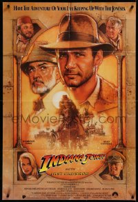 3p0456 INDIANA JONES & THE LAST CRUSADE Aust 1sh 1989 Ford/Connery over a brown background by Drew!