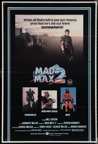 3p0464 MAD MAX 2: THE ROAD WARRIOR Aust 1sh 1981 with Humungus & Wez credits mixed up, ultra rare!