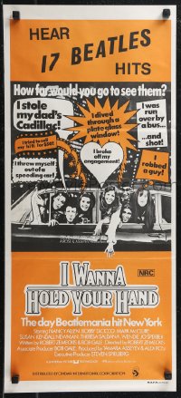 3p0548 I WANNA HOLD YOUR HAND Aust daybill 1978 Robert Zemeckis, Nancy Allen, Beatlemania!