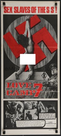 3p0568 LOVE CAMP 7 Aust daybill 1973 youthful beauties enslaved for the pleasure of the 3rd Reich!