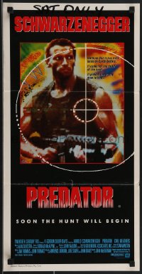 3p0587 PREDATOR Aust daybill 1987 Arnold Schwarzenegger sci-fi, like nothing on Earth!