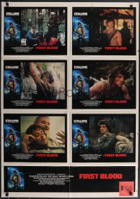 3p0617 FIRST BLOOD Aust LC poster 1982 w/art of Sylvester Stallone as John Rambo by Drew Struzan!