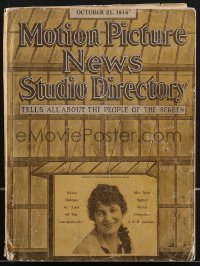 3p0289 MOTION PICTURE NEWS STUDIO DIRECTORY softcover book 1916 Mary Pickford, Lillian Gish & more!