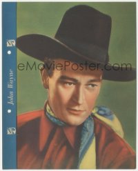 3p1683 JOHN WAYNE Dixie ice cream premium 1936 great c/u cowboy portrait + biography on back!