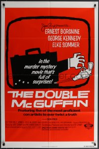 3p0698 DOUBLE McGUFFIN 1sh 1979 Ernest Borgnine, George Kennedy, really cool Saul Bass artwork!