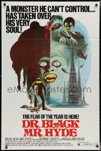 3p0701 DR BLACK MR HYDE 1sh 1976 Bernie Casey, black sci-fi horror, fear of the year is here!