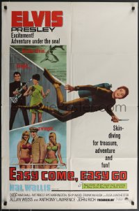 3p0704 EASY COME, EASY GO 1sh 1967 scuba diver Elvis Presley looking for adventure & fun!