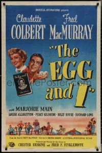 3p0706 EGG & I 1sh 1947 Claudette Colbert, MacMurray, first Ma & Pa Kettle, by Betty MacDonald!