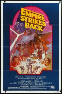 3p0710 EMPIRE STRIKES BACK NSS style 1sh R1982 George Lucas sci-fi classic, cool artwork by Tom Jung!