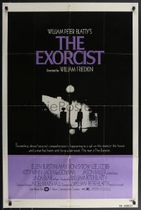 3p0719 EXORCIST 1sh 1974 William Friedkin, Von Sydow, horror classic from William Peter Blatty!