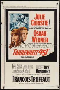 3p0721 FAHRENHEIT 451 1sh 1967 Francois Truffaut, Julie Christie, Oskar Werner, Ray Bradbury!