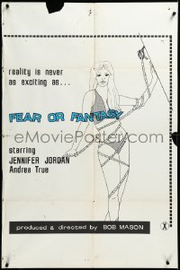 3p0725 FEAR OR FANTASY 1sh 1970 Jennifer Jordan & Andrea True, sexual fetishes!