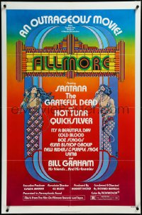 3p0727 FILLMORE 1sh 1972 Grateful Dead, Santana, rock & roll concert, cool Byrd art!