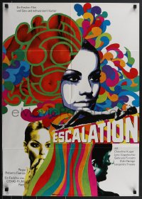 3p0298 ESCALATION German 1968 wild different image of completely nude girl with body art!