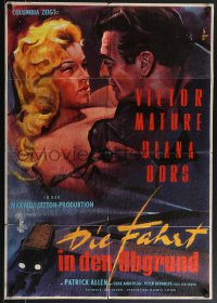 3p0304 LONG HAUL German 1957 Victor Mature, Braun art of sexy Diana Dors & Victor Mature!