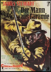 3p0306 MAN FROM LARAMIE German R1960s cool different art of cowboy James Stewart, Anthony Mann!