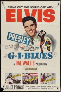 3p0742 G.I. BLUES 1sh 1960 swing out and sound off with Elvis Presley & sexy Juliet Prowse!